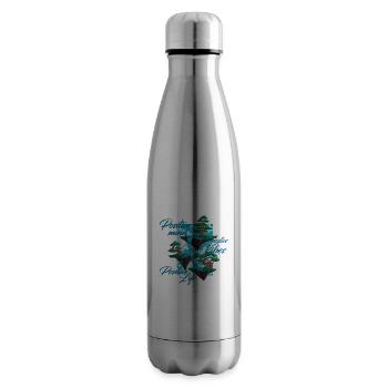 positif Positive Vibes Vie positive Sois - Bouteille isotherme - argent clair - Droite
