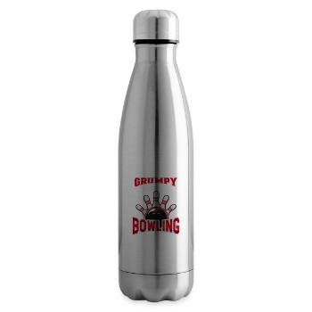 Bowling Skittles Bowler Bowling Club - Insulated Water Bottle - silver - Right