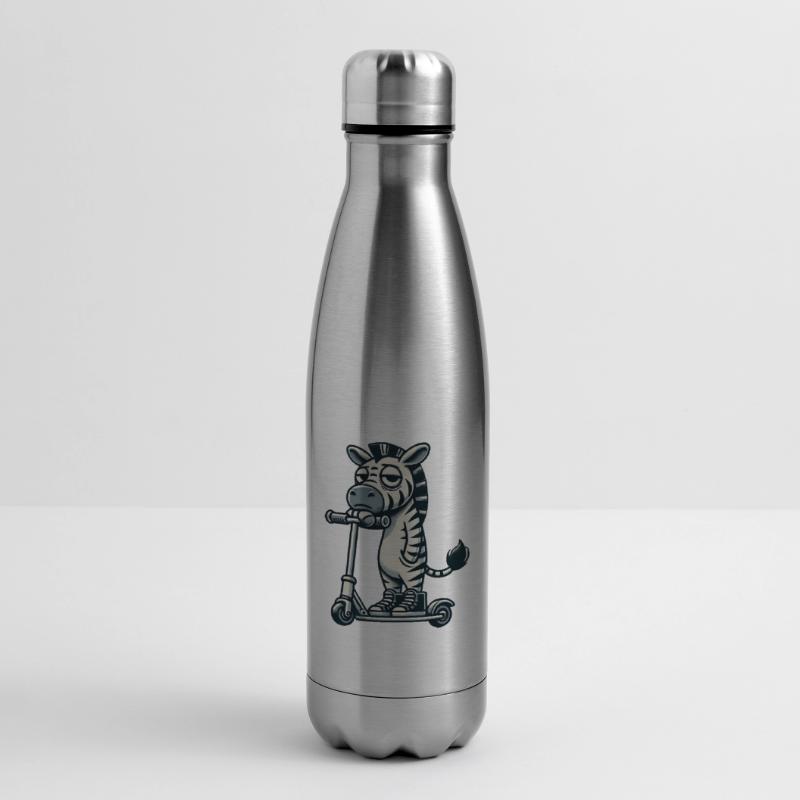Zebra Roller Kickroller Lustiger Comic Isolierflasche