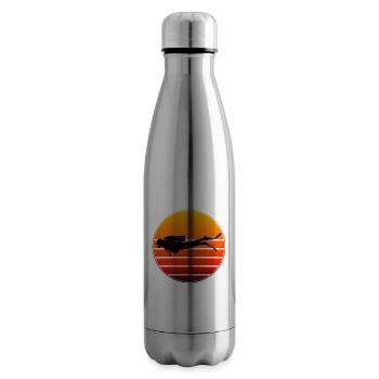 Free Dive Men Scuba Divers Diving - Insulated Water Bottle - silver - Right