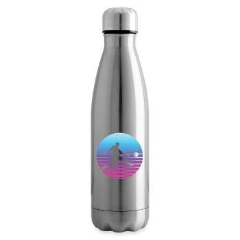 Men's Football Playing Women's Football Spit - Insulated Water Bottle - silver - Right