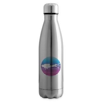Diver Free Dive Men Scuba Diving Diving - Insulated Water Bottle - silver - Right