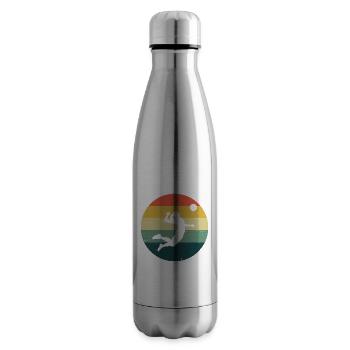 Joueuse de volley-ball Joueuse de volleyball - Bouteille isotherme - argent clair - Droite