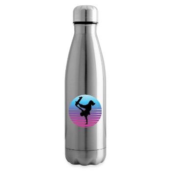 Patinage Skater Skateboarder Femmes Skateboard - Bouteille isotherme - argent clair - Droite