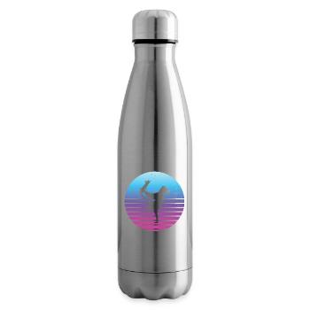 Patinage Homme Skateboard Femmes Skateboarder - Bouteille isotherme - argent clair - Droite