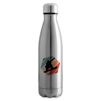 Damen Snowboard Wintersport Snowboarding Herren - Isolierflasche - Lightsilver - Rechts