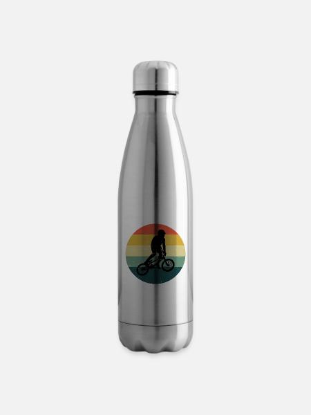 Bike Men bmx bike Cycling Women bmx boys - Insulated Water Bottle - silver