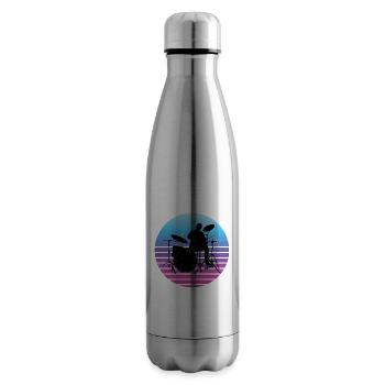 Drummer Percussionist Drum Kit Drummer Spit - Insulated Water Bottle - silver - Right