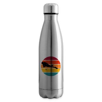 Diving Taucher Scuba Diver Scuba Tauchen - Insulated Water Bottle - silver - Right
