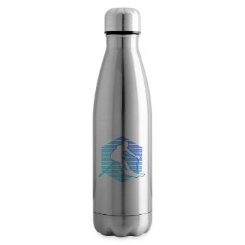 Ski Hommes Femmes Sports d’hiver Stunt Ski Ski - Bouteille isotherme - argent clair - Droite