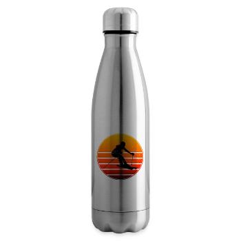 Skiing Skiing Men's Winter Sports Stunt Ski - Insulated Water Bottle - silver - Right
