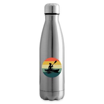 Kayak Women Men Kayaking Kayak Canoe - Insulated Water Bottle - silver - Right