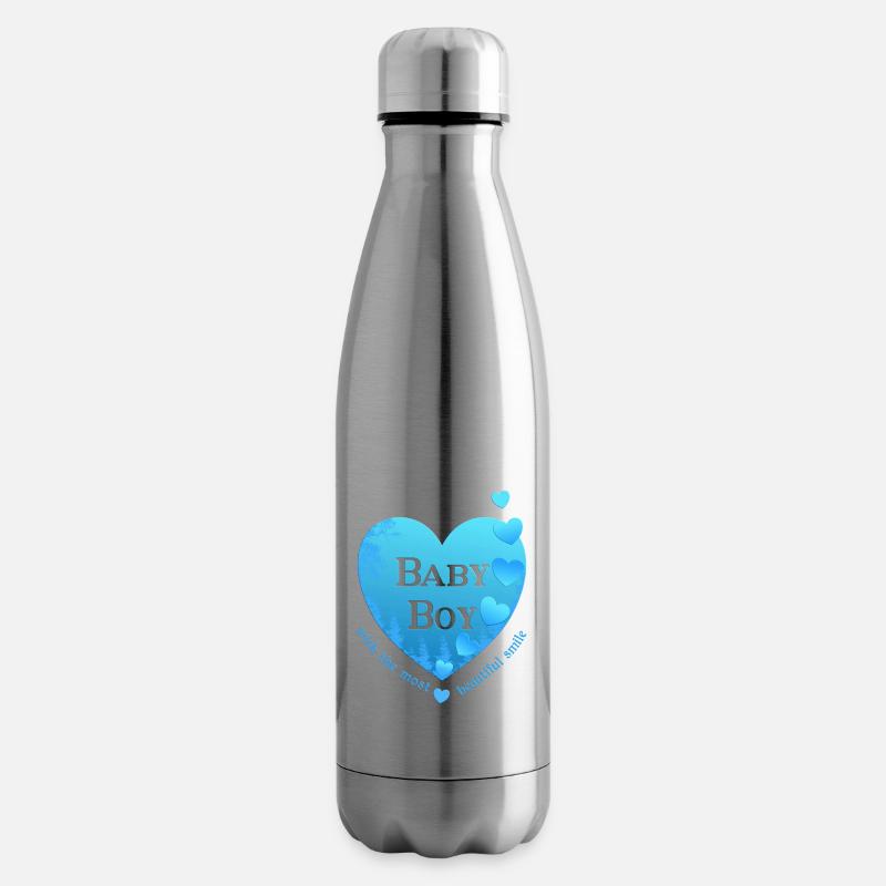 Naissance d’un garçon - Bouteille isotherme - argent clair