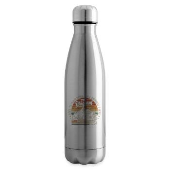 Vintage Né en 1954 | 71e Anniversaire Cadeau 1954 - Bouteille isotherme - argent clair - Droite