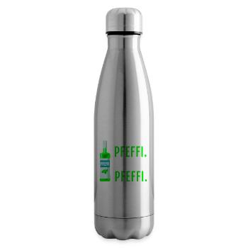 Pfefferminz Likör Pfeffi Vatertag Sauf - Isolierflasche - Lightsilver - Rechts