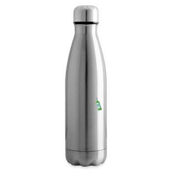 Pfefferminz Likör Pfeffi Vatertag Sauf - Isolierflasche - Lightsilver - Rechts