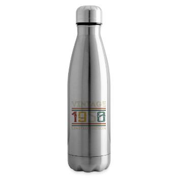 Vintage 1950s Vintage Retro Birthday Gift - Insulated Water Bottle - silver - Right