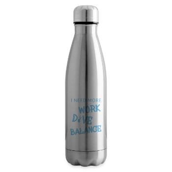 Tauchen, Spruch für Taucher - Isolierflasche - Lightsilver - Rechts