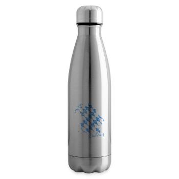 Servus, Dahoam, Bayern, bayrisches original - Isolierflasche - Lightsilver - Rechts