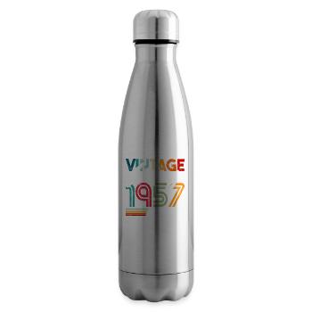 Vintage geboren Mai 1957 Geburtstag Mai 1957 - Isolierflasche - Lightsilver - Rechts