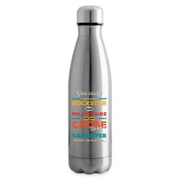 Vous avez choisi d’être un soignant - Bouteille isotherme - argent clair - Droite