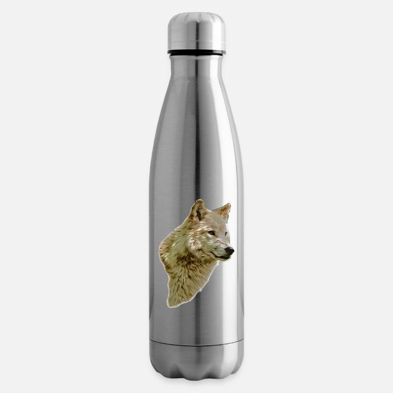 RAIK Kopf farbig - Isolierflasche - Lightsilver