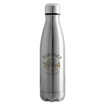 Born in 1964 Vintage 1964 Birthday - Insulated Water Bottle - silver - Right