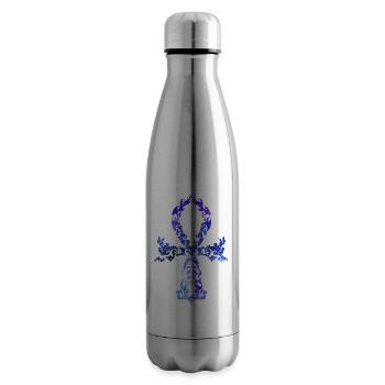 Ankh Cosmique - Version Indigo - Bouteille isotherme - argent clair - Droite
