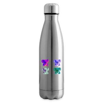 Koala bunt Geschenkidee Koalas Pop Art Pop-Art - Isolierflasche - Lightsilver - Rechts