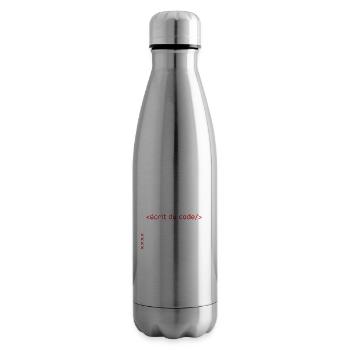Un Développeur Écrit du Code Cadeau - Bouteille isotherme - argent clair - Droite