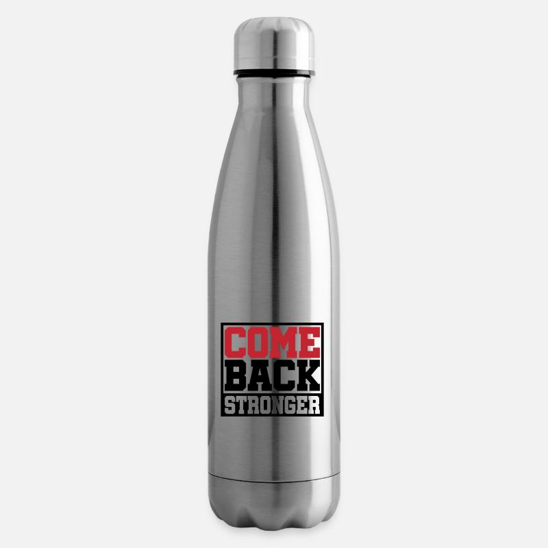 Farben änderbar | Come Back Stronger - Isolierflasche - Lightsilver