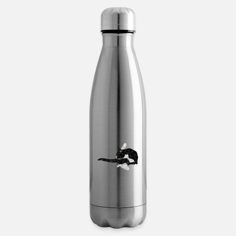 Chat - Bouteille isotherme - argent clair
