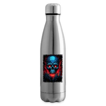 Gift Idea Scary Skater Love Spooky Drawing Anatomy - Insulated Water Bottle - silver - Right