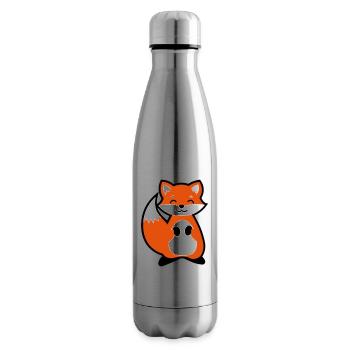 Cute Fox gift idea animal child / niedlicher Fuchs - Isolierflasche - Lightsilver - Rechts