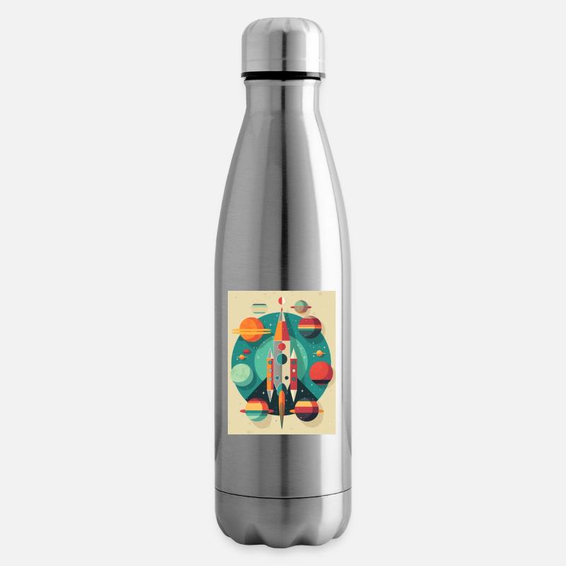 Lancement de fusée Raketenstart - Bouteille isotherme - argent clair