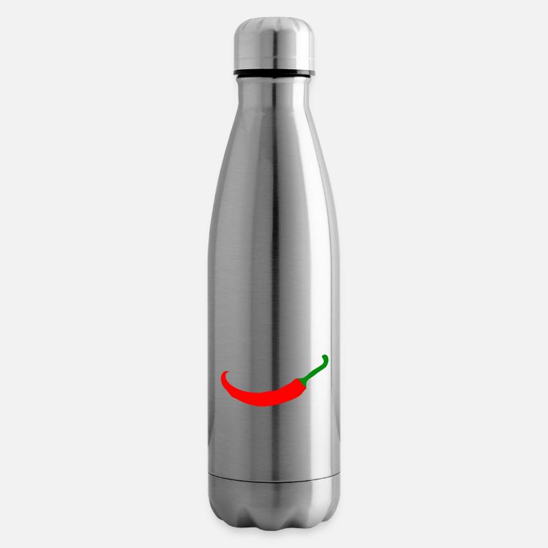 Pepperoni Chilli Paprika - Isolierflasche - Lightsilver