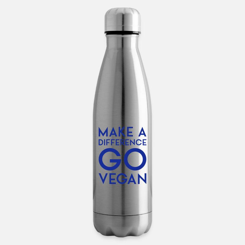 MAKE A DIFFERENCE GO VEGAN - Isolierflasche - Lightsilver