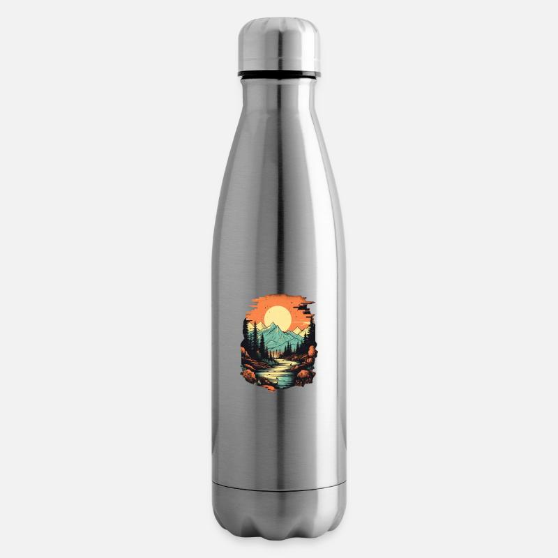 Paysage - Bouteille isotherme - argent clair