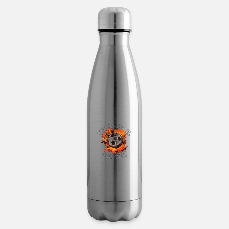Fußball ball - What a Save! - Isolierflasche - Lightsilver