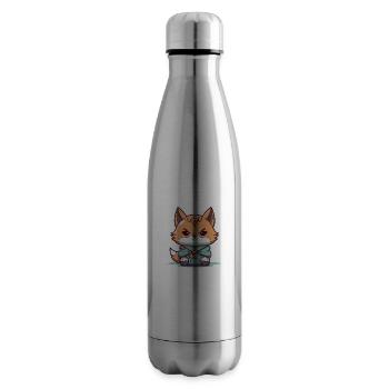 Fuchs - Kawaii Style - Isolierflasche - Lightsilver - Rechts