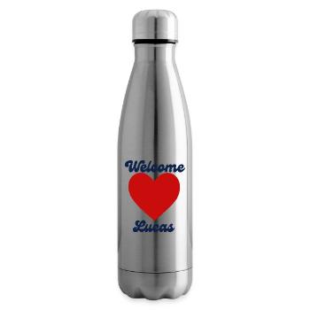 Lucas herzlich willkommen - Isolierflasche - Lightsilver - Rechts