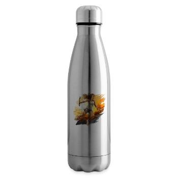 Tennis Spielerin - Illustration - Isolierflasche - Lightsilver - Rechts