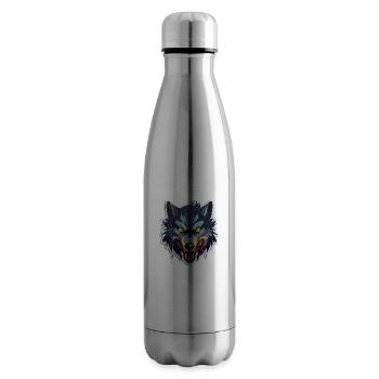 Wolf - Illustration - Isolierflasche - Lightsilver - Rechts