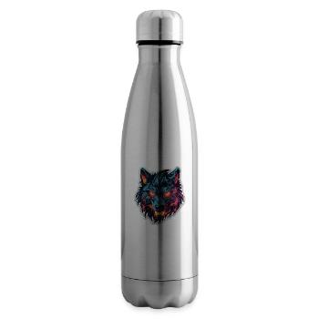 Wolf - Illustration - Isolierflasche - Lightsilver - Rechts
