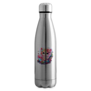 Katze - Illustration - Isolierflasche - Lightsilver - Rechts