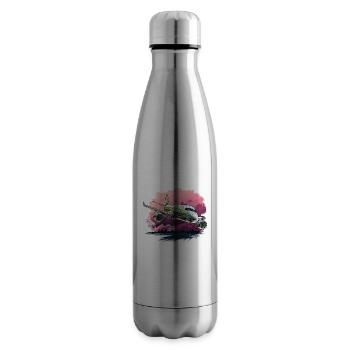 Avion - illustration - Bouteille isotherme - argent clair - Droite