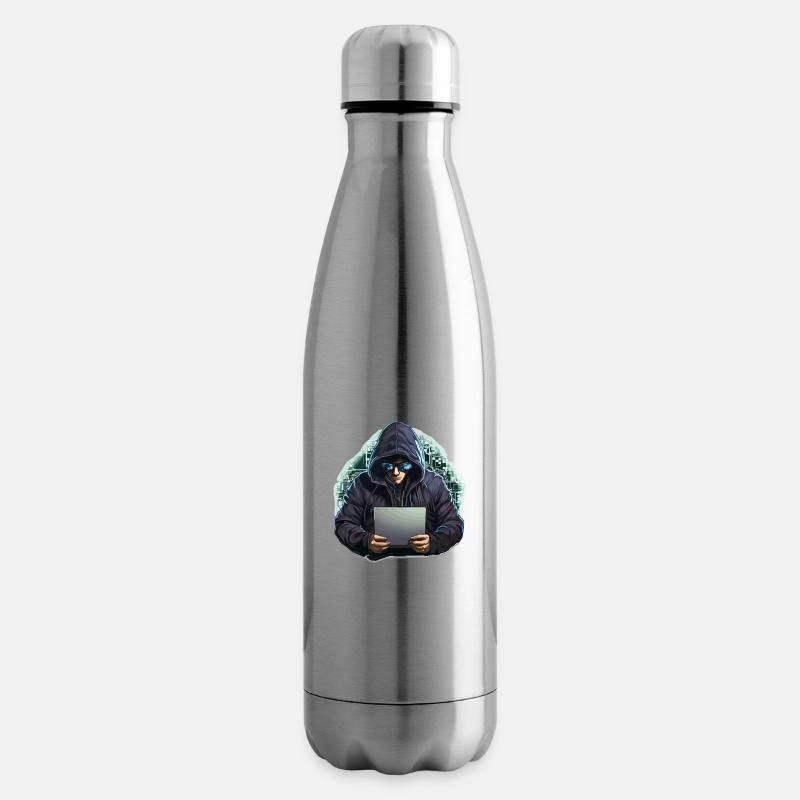 Hacker éthique - Illustration - Bouteille isotherme - argent clair