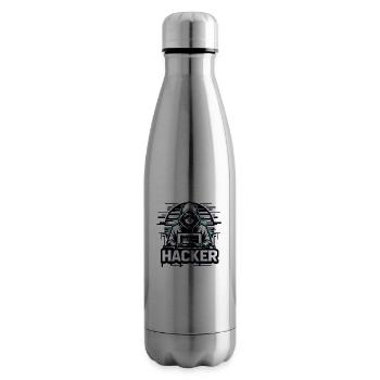 Hacker - Illustration - Isolierflasche - Lightsilver - Rechts