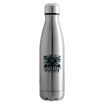 Hacker - Illustration - Isolierflasche - Lightsilver - Rechts