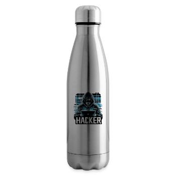 Hacker - Illustration - Isolierflasche - Lightsilver - Rechts